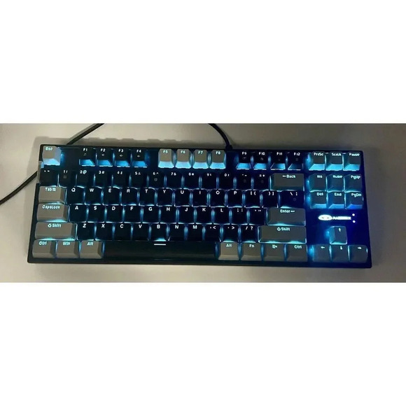 MageGee 75% Mechanical Gaming Keyboard Black Gray LED Backlit Key USB + Red Keys - Picture 3 of 12